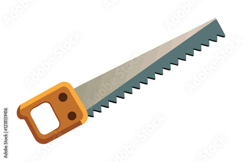 Crosscut saw isolated on white background.