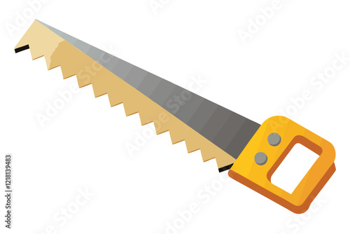 Crosscut saw isolated on white background.