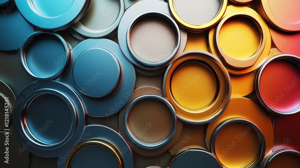 Overlapping Metallic Circles Abstract Design Overlapping Metallic Circles Abstract Design