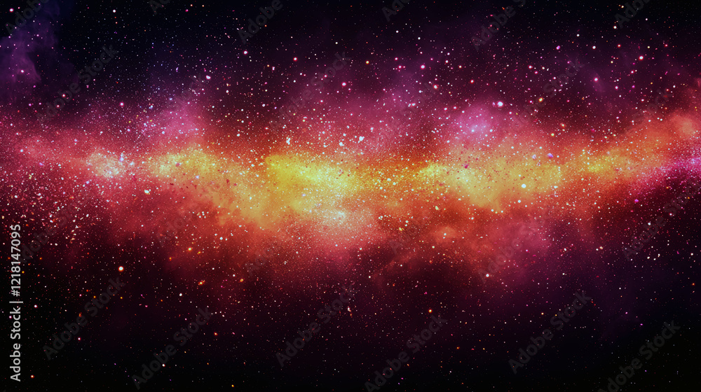 Obraz premium Cosmic Nebula: A Breathtaking Celestial Tapestry of Stars and Galaxies