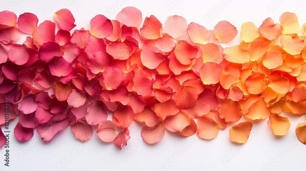 Obraz premium Rose Petals Gradient Colorful Floral Arrangement