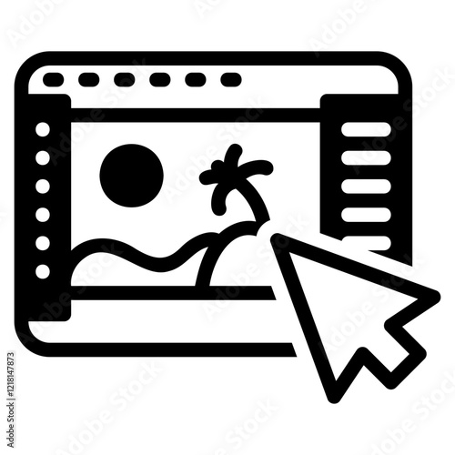 Image editing glyph icon