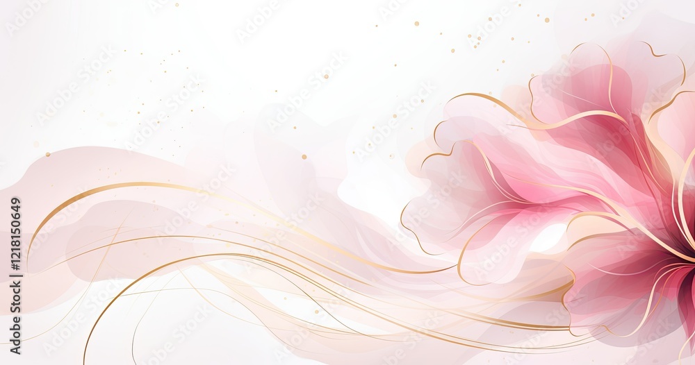Elegant floral design with soft pink tones and flowing lines, ideal for backgrounds or invitations. Elegant floral design with soft pink tones and flowing lines, ideal for backgrounds or invitations.