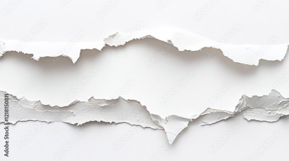 Torn paper frame, white background, studio shot, design element (1) Torn paper frame, white background, studio shot, design element (1)