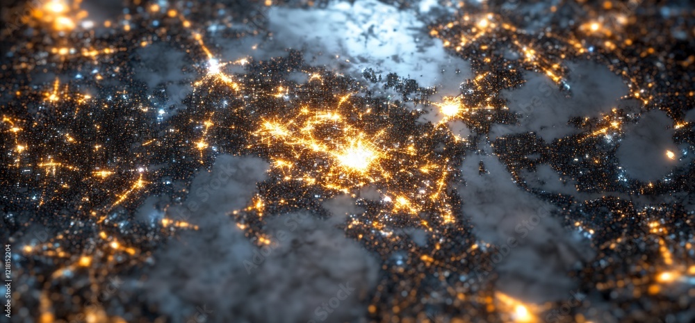 City Nightlights Aerial View City Nightlights Aerial View