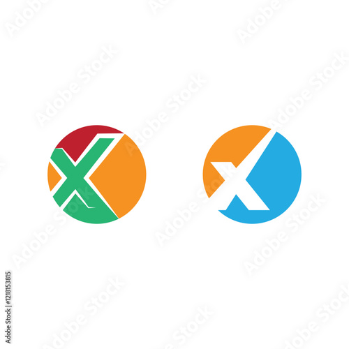 X Letter Logo Template vector icon Free Download X Letter Logo Template vector icon - GFXLoad