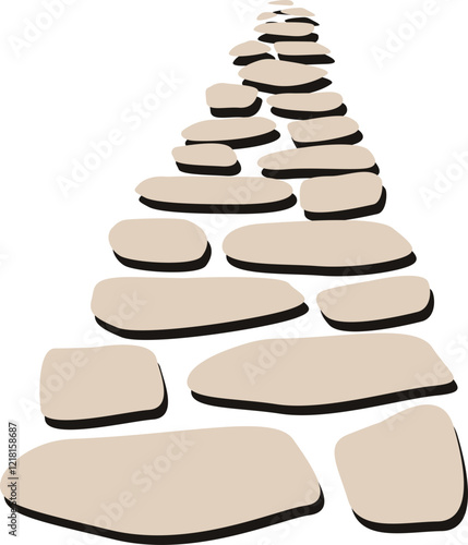 Stone Path Walkway Texture Illustration