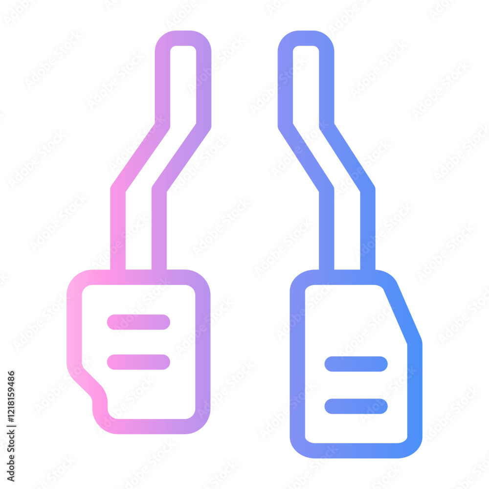 pedal Line Gradient Icon pedal Line Gradient Icon