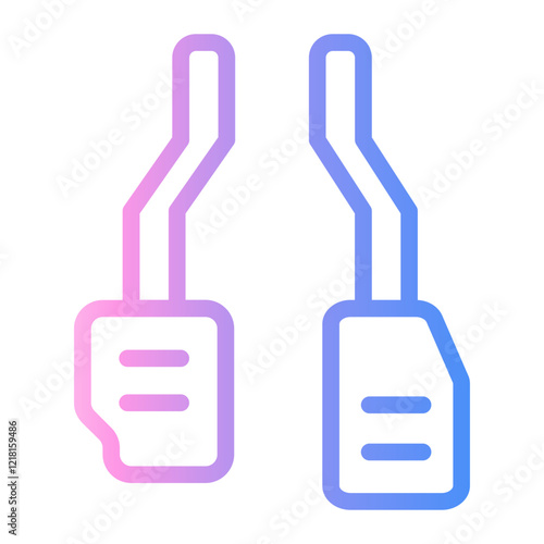 pedal Line Gradient Icon