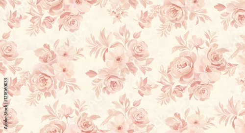 Wallpaper Mural Elegant watercolor floral patterns in pastel shades, seamless and intricate, ideal for backgrounds Torontodigital.ca