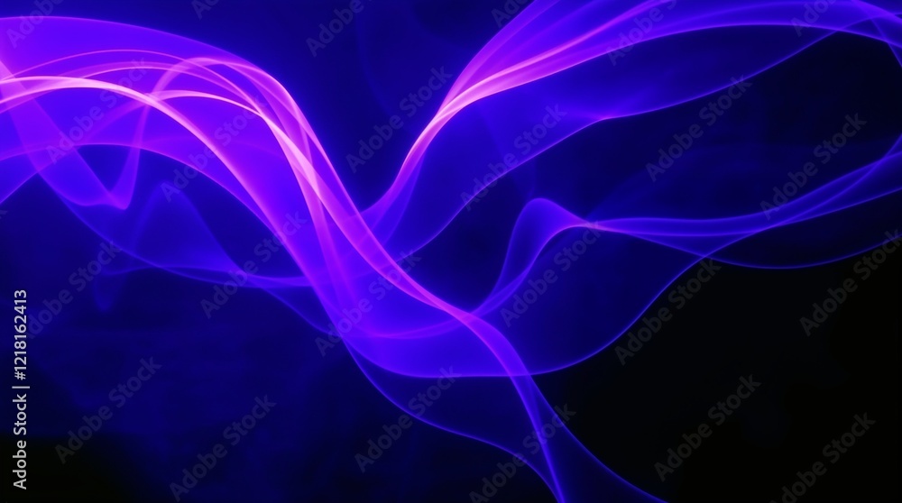 Fototapeta premium Deep ultraviolet hues, creative light art, abstract patterns, vivid purples, high contrast, flowing light, artistic lighting, bold and striking aesthetic
