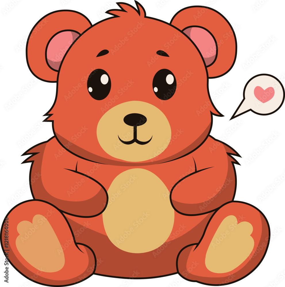 Cute Bear Cartoon Illustration. Isolated Vector Character Cute Bear Cartoon Illustration. Isolated Vector Character