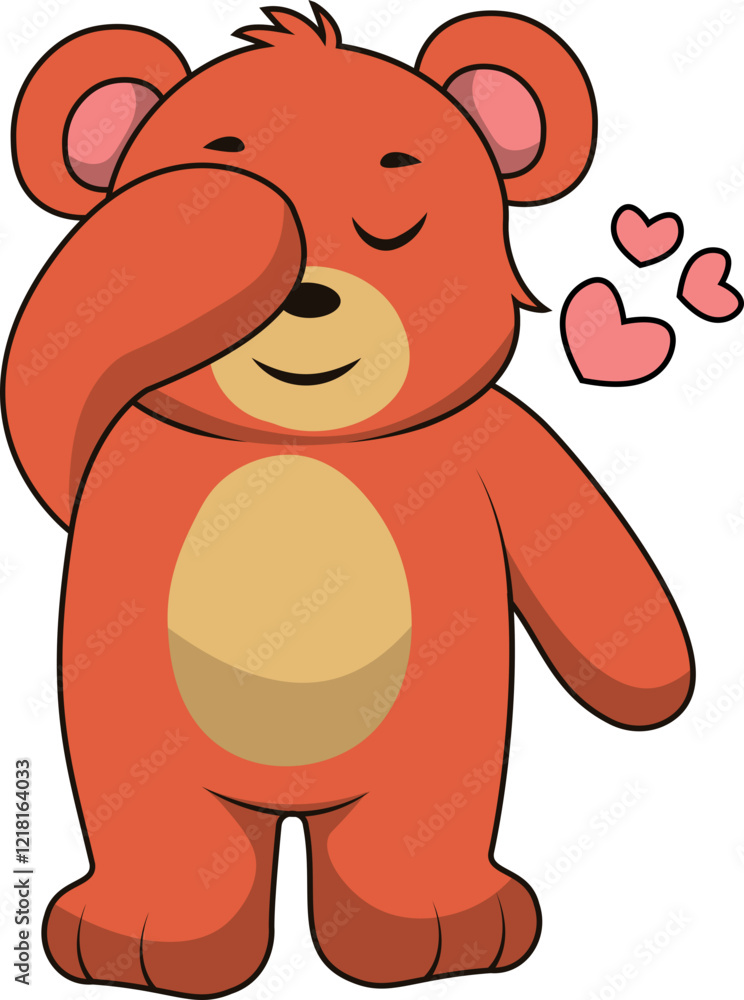 Fototapeta premium Cute Bear Cartoon Illustration. Isolated Vector Character