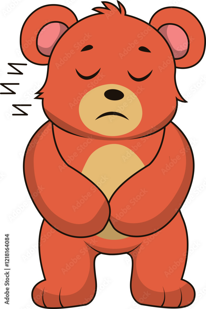 Fototapeta premium Cute Bear Cartoon Illustration. Isolated Vector Character