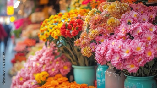 Wallpaper Mural Blossom booth celebrating the lunar new year festivity Torontodigital.ca