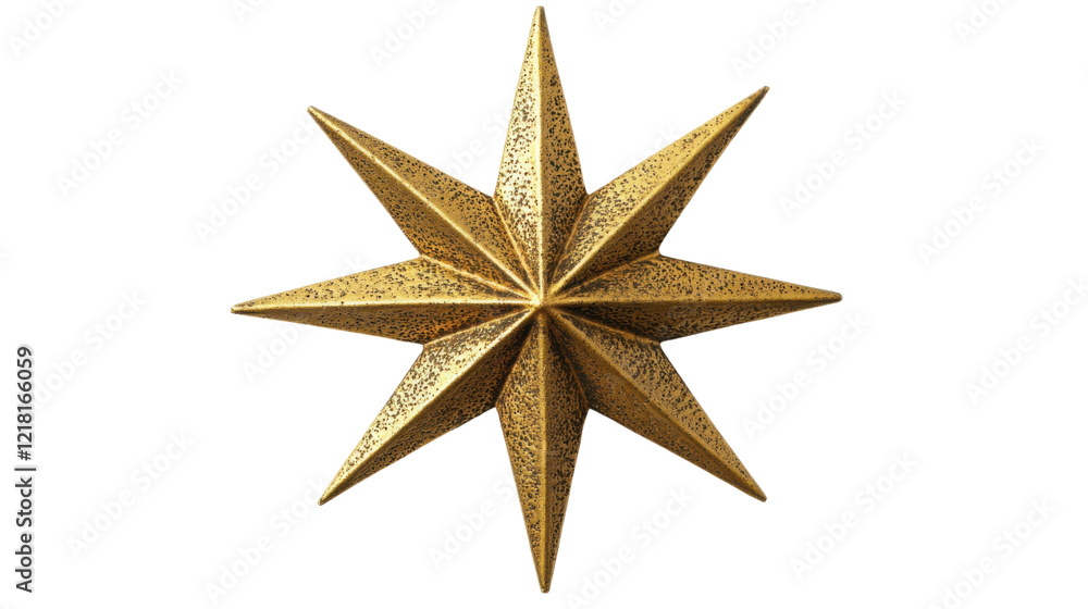 Obraz premium Gold star on transparent background
