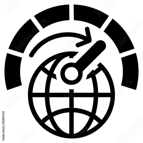 high speed glyph icon