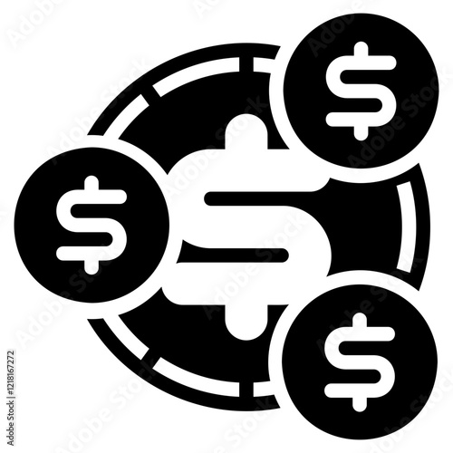 monetization glyph icon