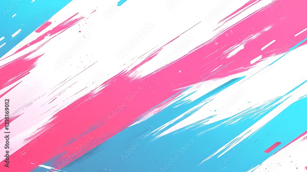 Abstract Pink and Blue Brush Stroke Design Abstract Pink and Blue Brush Stroke Design
