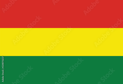 High detailed flag of Bolivia. National Bolivia flag. South America. 3D illustration.