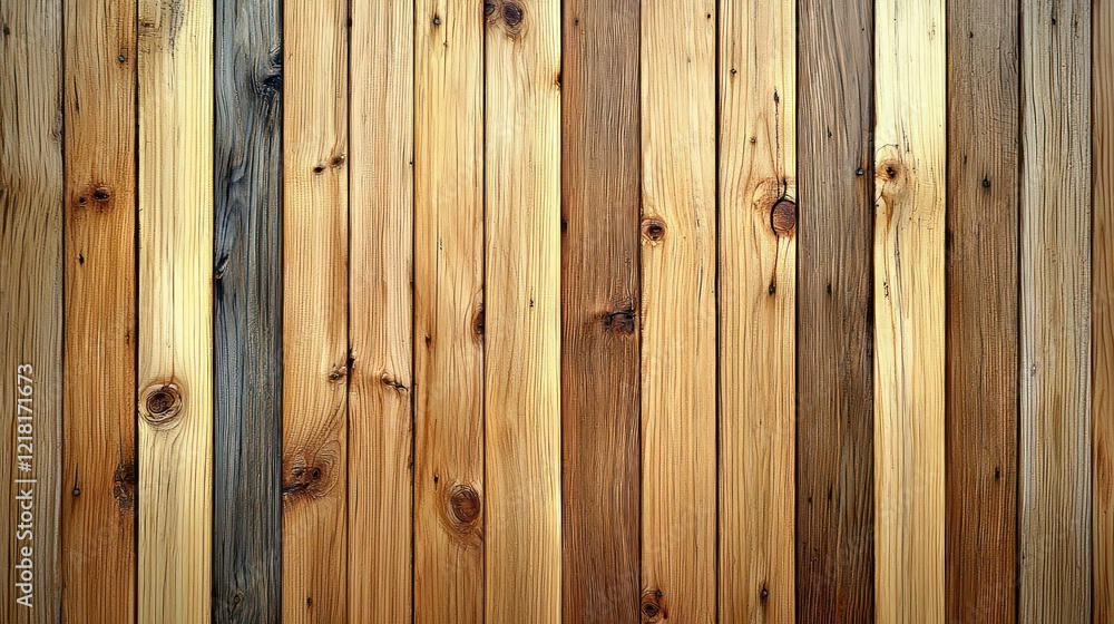 Fototapeta premium Rustic vertical wood plank fence texture background
