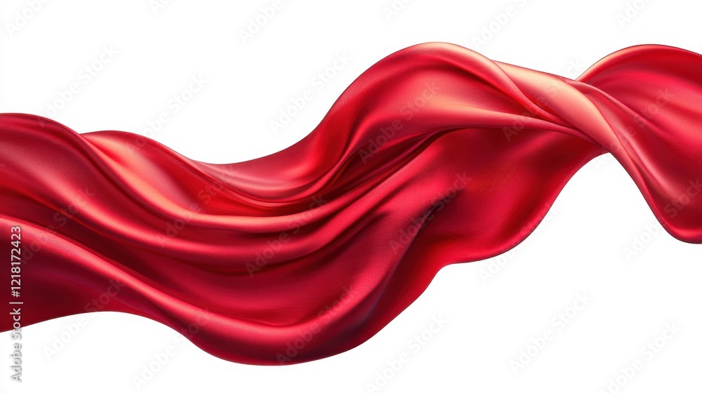 Fluid red silk fabric flows gracefully. Ideal for luxury, elegance, and fashion designs. Fluid red silk fabric flows gracefully. Ideal for luxury, elegance, and fashion designs.