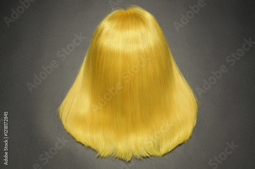 straight remy yellow human hair weaves extensions lace bob wigs on black background