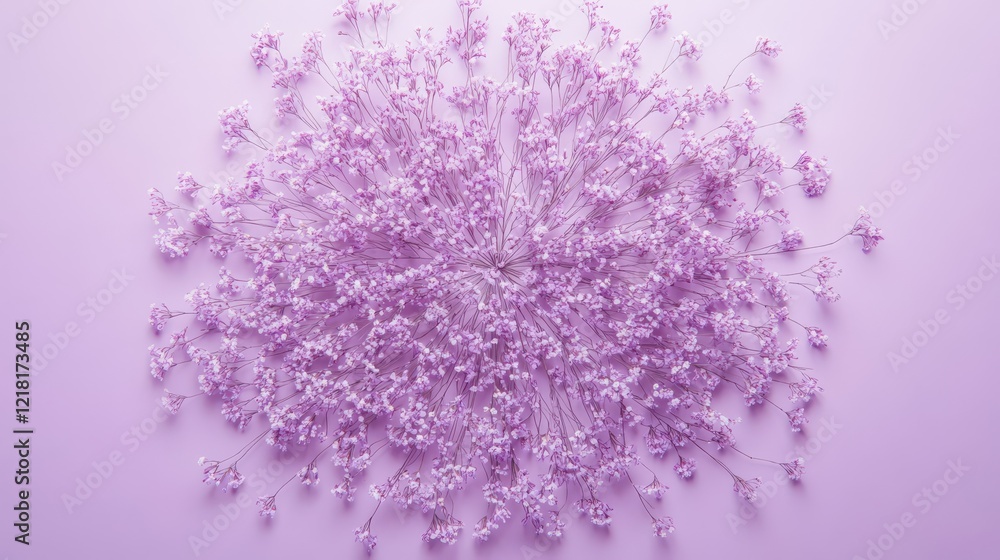 Purple Flowers Arranged in a Circular Pattern Purple Flowers Arranged in a Circular Pattern