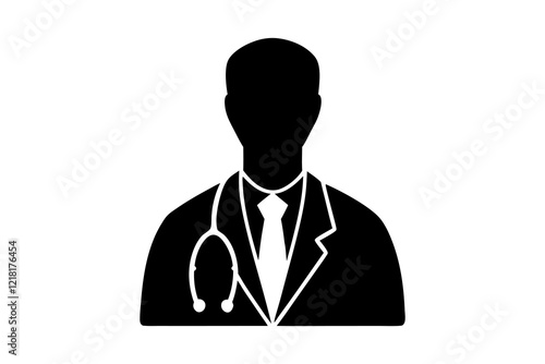 Doctor Silhouette Vector Icon
