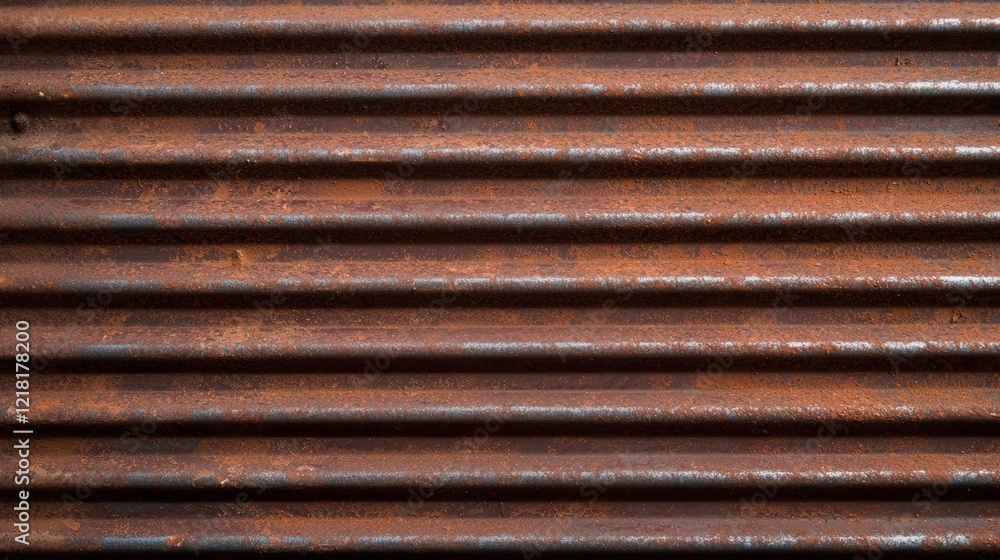 Close up of a rusty metal structure with corrugated steel background in industrial setting Close up of a rusty metal structure with corrugated steel background in industrial setting