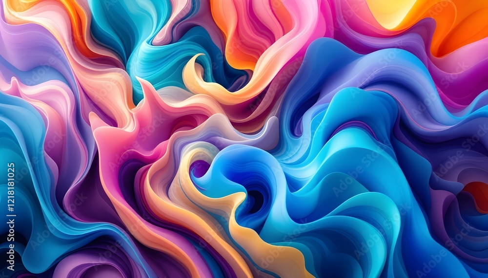 Vibrant 3D Abstract Design: Swirling Patterns and Geometric Shapes with Dramatic Dutch Light Vibrant 3D Abstract Design: Swirling Patterns and Geometric Shapes with Dramatic Dutch Light