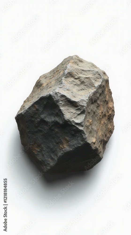 Naklejka premium Heavy Rock On White Background