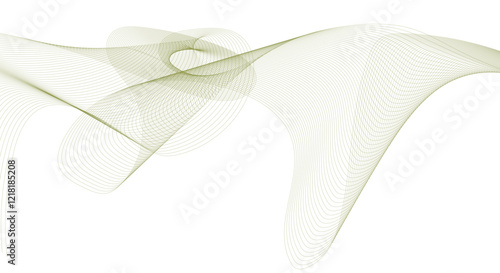 .Abstract colorful lines wave curve motion on white background. Vector Illustration. Set of wavy lines. Multiple line waves. Creative line art. Grey waves with lines. Vector waves set.
