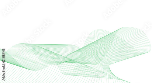 .Abstract colorful lines wave curve motion on white background. Vector Illustration. Set of wavy lines. Multiple line waves. Creative line art. Grey waves with lines. Vector waves set.
