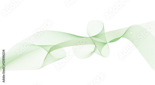 .Abstract colorful lines wave curve motion on white background. Vector Illustration. Abstract wave element for design. Digital frequency track equalizer.
