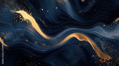 Gentle grainy abstract backdrop on a navy to gold gradient