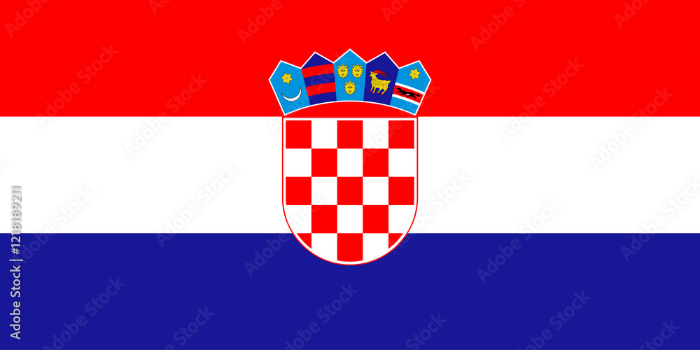 Ταπετσαρία High detailed flag of Croatia