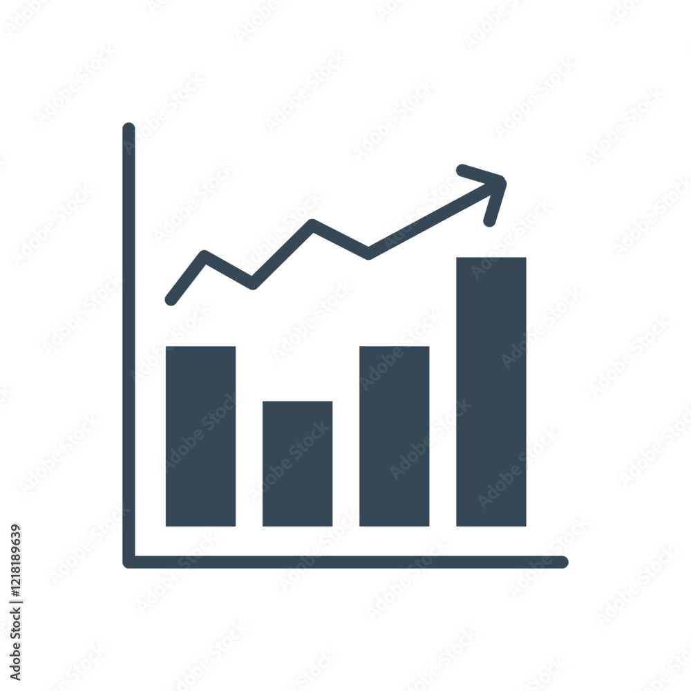 Growing graphic icon set. Outline and glyph graph bar. Growing graphic icon set. Outline and glyph graph bar.