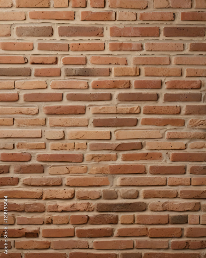 Obraz premium The brick wall has a textured surface with visible imperfections.