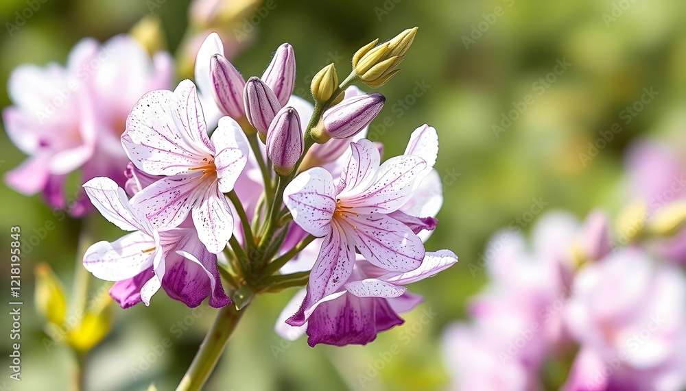Stunning Pink and White Flowers Blooming in Garden Stunning Pink and White Flowers Blooming in Garden
