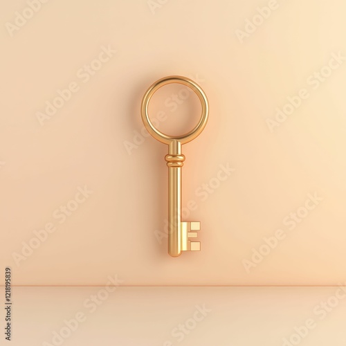 Wallpaper Mural Minimalist safe deposit key and lock studio setting digital photography elegant background close-up view security concept Torontodigital.ca