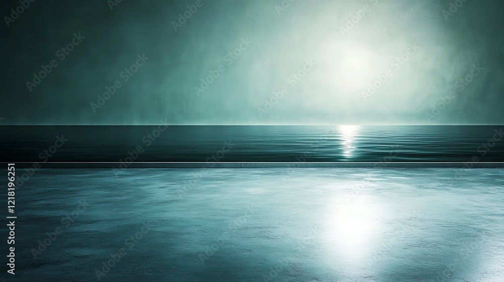 Serene Ocean View with Calm Waters and Sky Serene Ocean View with Calm Waters and Sky