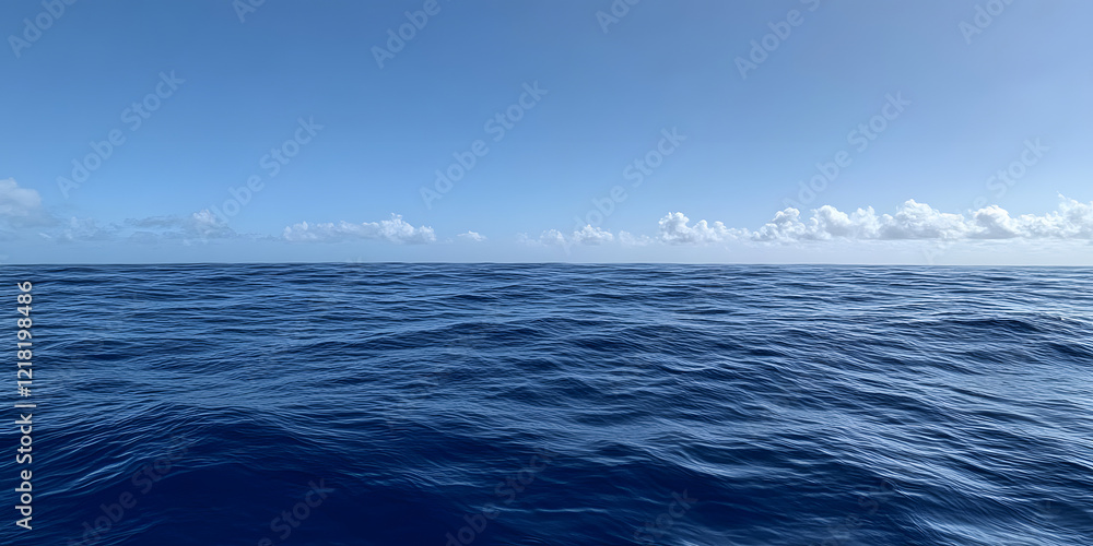 Fototapeta premium Peaceful expanse of deep blue water