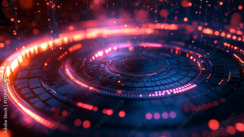 Futuristic Technology Abstract Circular Design Futuristic Technology Abstract Circular Design
