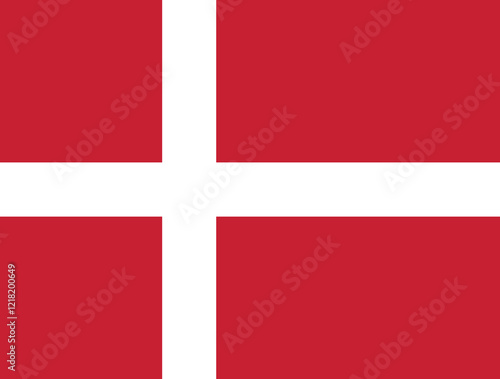 High detailed flag of Denmark. National Denmark flag. Europe. 3D illustration.
