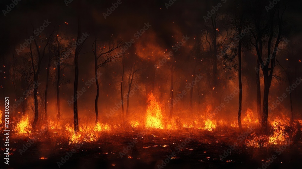 postapocalyptic landscape with glowing embers swirling through darkness haunting atmosphere with hints of scorched earth and rising smoke postapocalyptic landscape with glowing embers swirling through darkness haunting atmosphere with hints of scorched earth and rising smoke