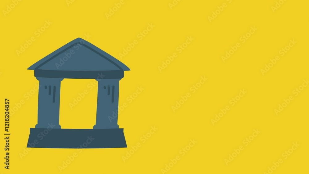 bank building for business concept animation bank building for business concept animation