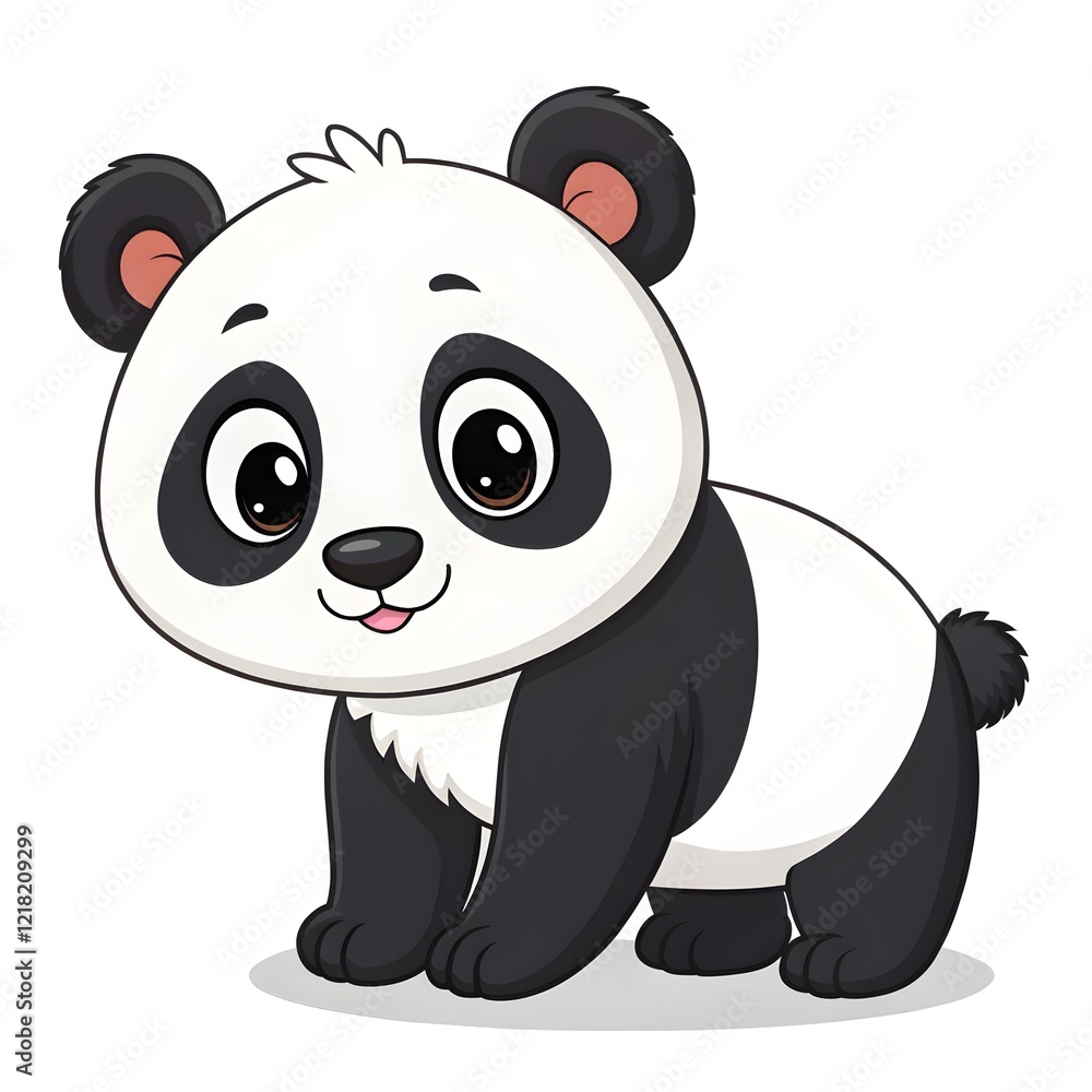 Fototapeta premium panda bear cartoon illustration