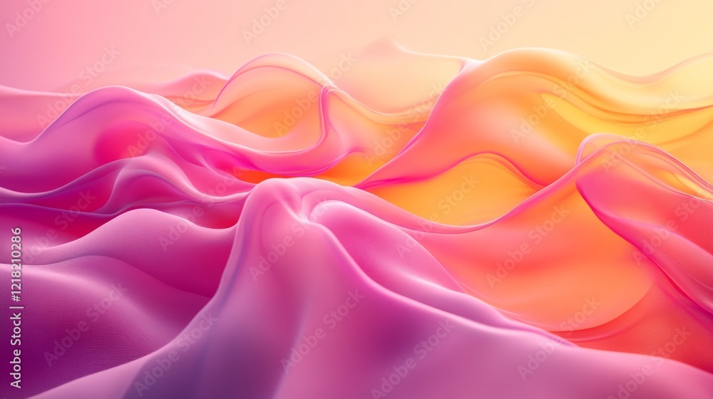 Obraz premium Abstract Pink and Orange Wave Pattern Design