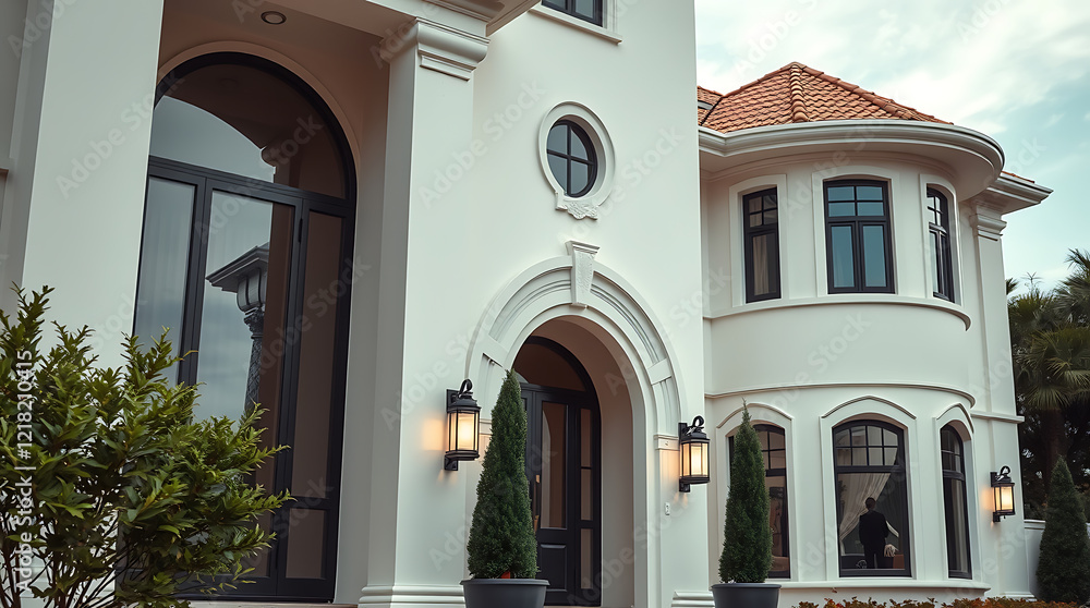 Magnificent Modern Villa: Luxury Home Exterior Design. Explore the architectural details of this elegant residence, showcasing its classic style and curb appeal. Magnificent Modern Villa: Luxury Home Exterior Design. Explore the architectural details of this elegant residence, showcasing its classic style and curb appeal.